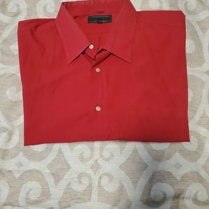Red men's dress shirt